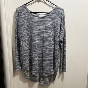 Olive & Oak Charcoal Striped Long Sleeve Tee